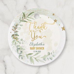 Etiquetas Para Recuerdos Green Gold Moon Twinkle Little Star Baby Shower