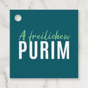 Etiquetas Para Recuerdos Green Happy Purim