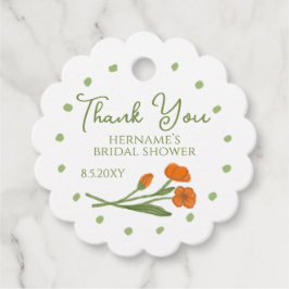 Etiquetas Para Recuerdos Green Orange Floral Garden Whimsical 02