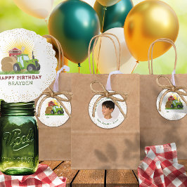 Etiquetas Para Recuerdos Green Tractor 🚜 Personalizable Camiones de granja