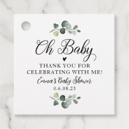Etiquetas Para Recuerdos Greenery Oh Baby Favor Tag
