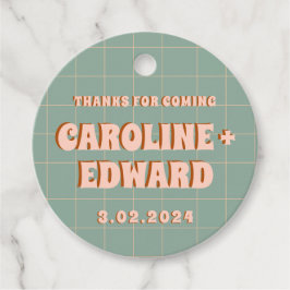 Etiquetas Para Recuerdos Groovy Negrita Azul Rosa Rojo Divertido 