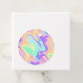 Etiquetas Para Recuerdos Groovy Retro Tie Dye Pastel Marble Swirl