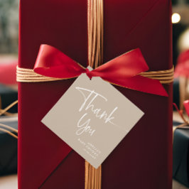 Etiquetas Para Recuerdos Guión Minimalista moderno Gracias