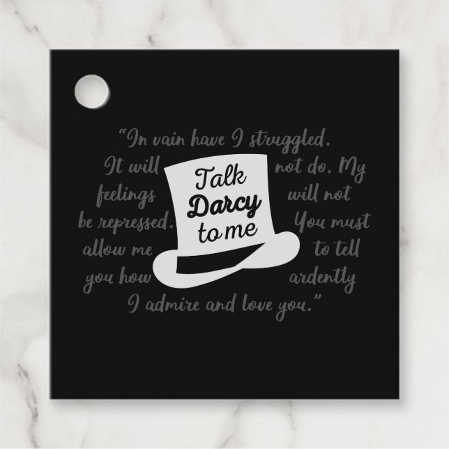 Etiquetas Para Recuerdos Hable Darcy Conmigo (Anverso)