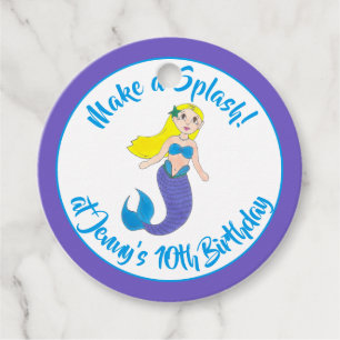 Etiquetas Para Recuerdos Hacer una fiesta de cumpleaños de sirena para nada