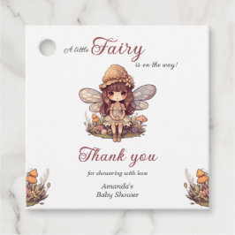 Etiquetas Para Recuerdos Hadas encantadas con hongos Chica Baby Shower