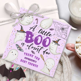 Etiquetas Para Recuerdos Halloween Baby Shower Chica púrpura curó pequeño b