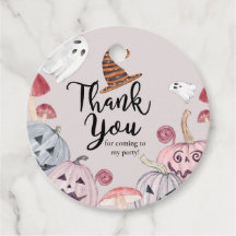 Halloween Calabaza Cumpleaños Círculo Gracias Etiq