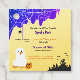 Etiquetas Para Recuerdos Halloween Cruising Duck Tag
