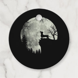 Etiquetas Para Recuerdos Halloween De Dachshund Y Moon