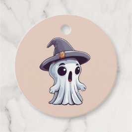 Etiquetas Para Recuerdos Halloween: Geist mit Hut - 