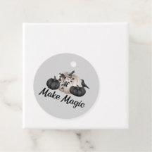 Halloween Party Favor Tags Gothic Pumpkin Elegant