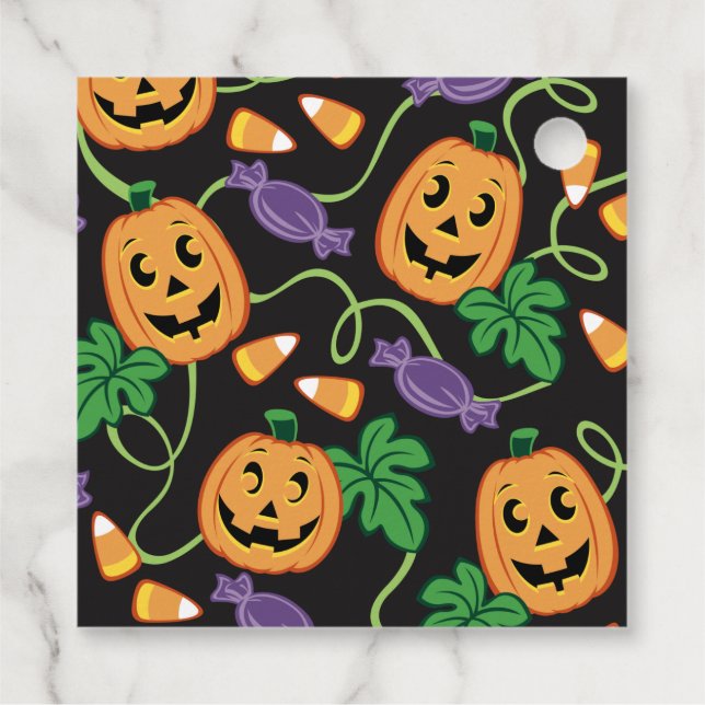 ETIQUETAS PARA RECUERDOS HALLOWEEN PATTERN (Reverso)