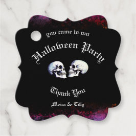 Etiquetas Para Recuerdos Halloween sobre la muerte negra bailando esqueleto