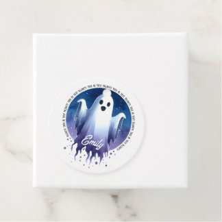 Etiquetas Para Recuerdos HALLOWEEN Truco o Regalo Fantasma por la Noche