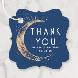 Etiquetas Para Recuerdos Halo Moon Celestial Mystical Blue Gracias