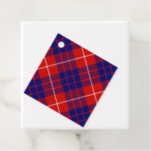 Etiquetas Para Recuerdos Hamilton tartan azul violeta