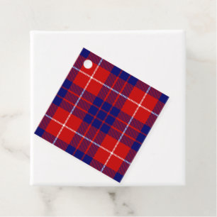 Etiquetas Para Recuerdos Hamilton tartan azul violeta