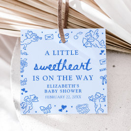 Etiquetas Para Recuerdos Hand Drawn Valentine Little Sweetheart Baby Shower