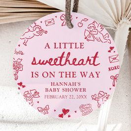 Etiquetas Para Recuerdos Hand Drawn Valentine Little Sweetheart Baby Shower