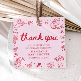 Etiquetas Para Recuerdos Hand Drawn Valentine Little Sweetheart Baby Shower