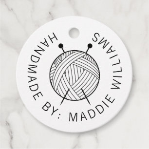 Etiquetas Para Recuerdos Handmade by   Añadir el texto   Tejido de yarn