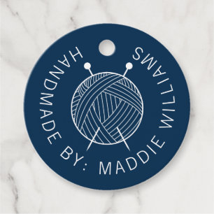 Etiquetas Para Recuerdos Handmade by Añadir el texto Tejido de yarn