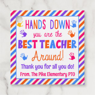 Etiquetas Para Recuerdos Hands Down You are the Best Teacher around