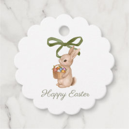 Etiquetas Para Recuerdos Happy Easter Watercolor Bunny