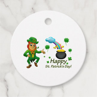 Etiquetas Para Recuerdos Happy Saint Patrick's Day Leprechaun Rainbow 