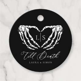 Etiquetas Para Recuerdos Hasta la Moda de muerte Boda gótico moderno