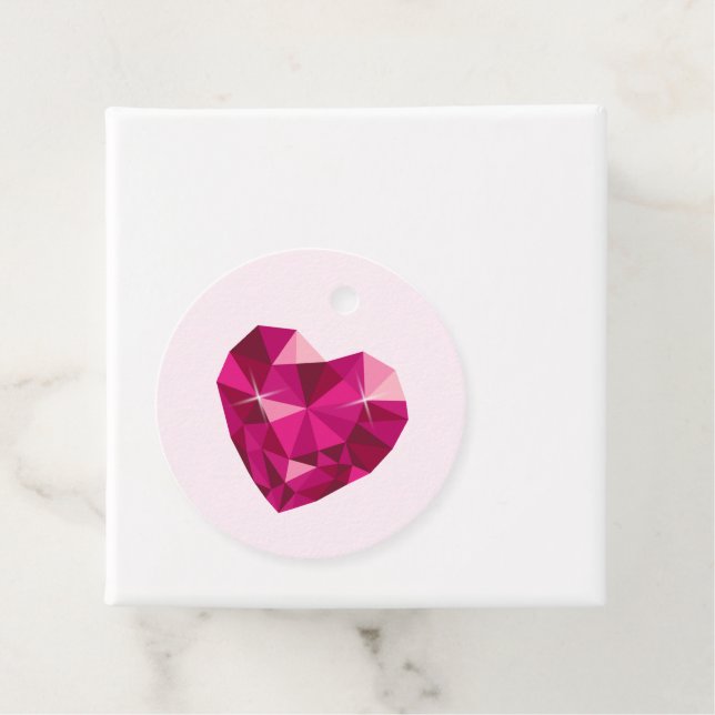 Etiquetas Para Recuerdos Heart Gemstone (In situ)