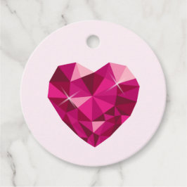 Etiquetas Para Recuerdos Heart Gemstone