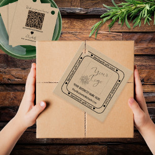 Etiquetas Para Recuerdos Hecha a mano con Love Business Promo - Kraft