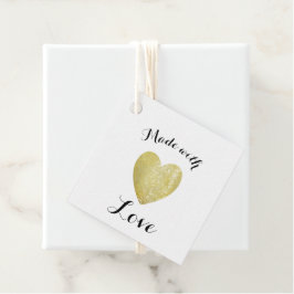 Etiquetas Para Recuerdos Hecho con el Relieve metalizado dorado Faux Stamp 