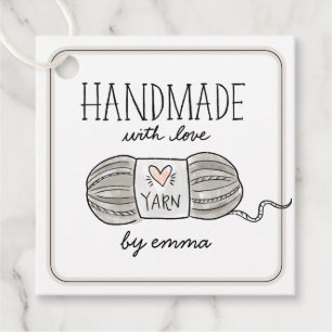 Etiquetas Para Recuerdos Hechos a mano con amor Knitn Yarn Gracias