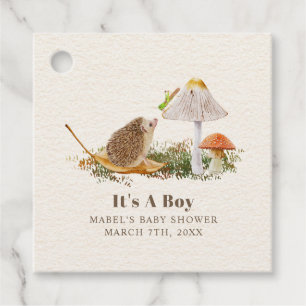 Etiquetas Para Recuerdos Hedgehog Grasshopper Mushroom Woodland Baby Shower