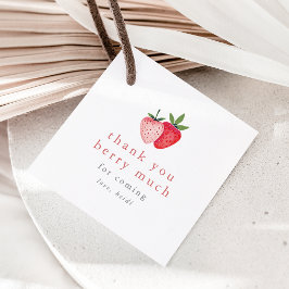 Etiquetas Para Recuerdos HEIDI Chica De Fresa Rosa Gracias Berry Mucho