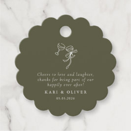 Etiquetas Para Recuerdos HEIDI Olive Green Boda
