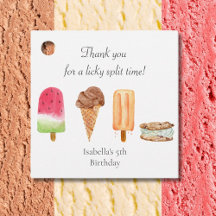 Helado de Acuarela y Cumpleaños de Paletas Gracias