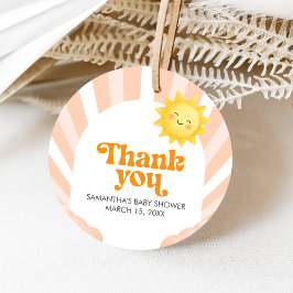 Etiquetas Para Recuerdos Here Comes the Sun Baby Shower Favor Tags
