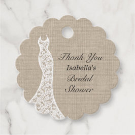 Etiquetas Para Recuerdos Hermosa Burlap Bridal Shower Gracias