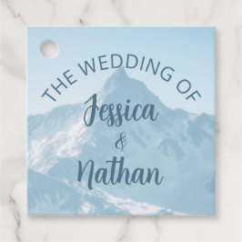 Etiquetas Para Recuerdos Hermosa fotografía de montaña Boda de invierno