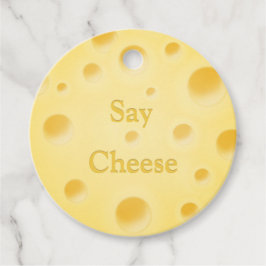 Etiquetas Para Recuerdos Hermosa rebanada de queso amarillo pálido redonda 