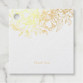 Etiquetas Para Recuerdos Hermoso agradecimiento floral dibujado con lámina 