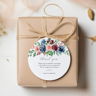 Etiquetas Para Recuerdos Hermoso Boda acuarela floral