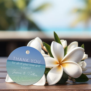 Etiquetas Para Recuerdos Hermoso Boda personalizado de Beach Horizon