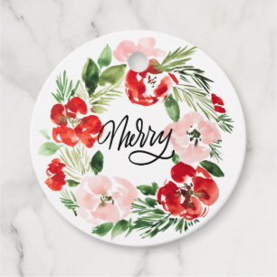 Etiquetas Para Recuerdos Hermosos Navidades acuarelas cortaron moras