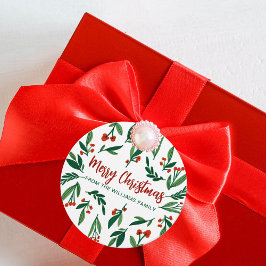Etiquetas Para Recuerdos Hermosos Navidades Personalizados de Red Green Hol